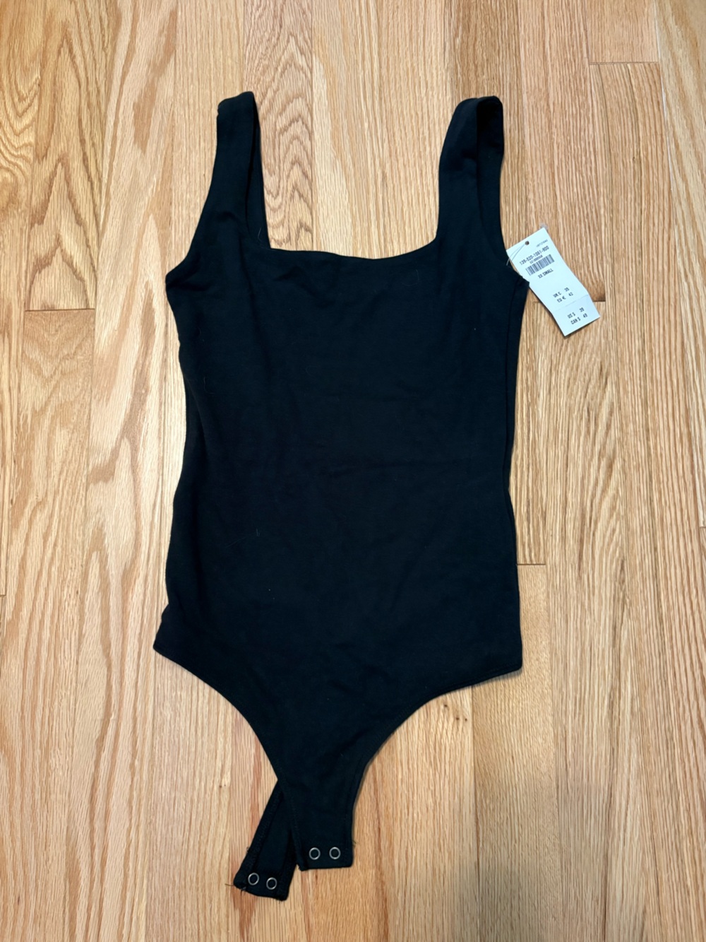 Abercrombie & Fitch Black Square-Neck Bodysuit